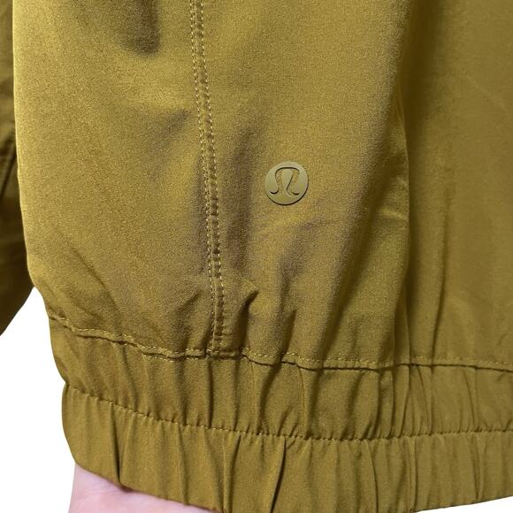 Lululemon Womens Reversible Sherpa Fleece Hooded Jacket Size 12 Gold Spice RARE - Picture 6 of 11